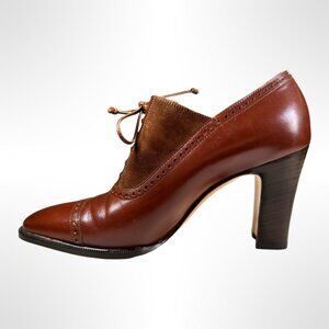 Ferragamo Brown “Bootie” Pumps, Size 5.5, excellent condition